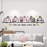  Tranh mica EPeBen dán tường nổi 3d hình Những Chú Thỏ Dễ Thương cà rốt happy every day trang trí Phòng Ngủ, Phòng Cho Bé 