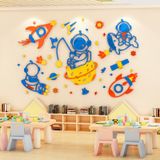  Tranh mica EPeBen dán tường nổi 3d hình Phi Hành Gia cùng hành tinh decor trang trí Phòng ngủ cho bé, Phòng học Mẫu giáo 