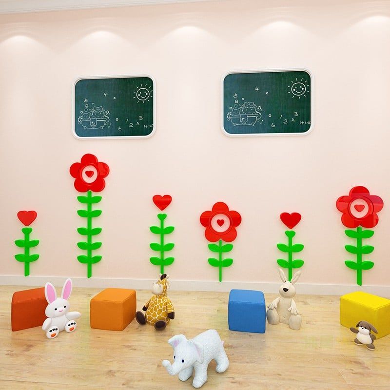  Tranh mica EPeBen dán tường nổi 3d Vườn Hoa Tình Yêu trang trí Phòng ngủ, Phòng khách,Mầm Non 