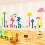  Tranh mica EPeBen dán tường nổi 3d hình Hành trình của hươu cao cổ decor trang trí Phòng ngủ cho bé, Lớp Học Mẫu giáo, Chân Tường 