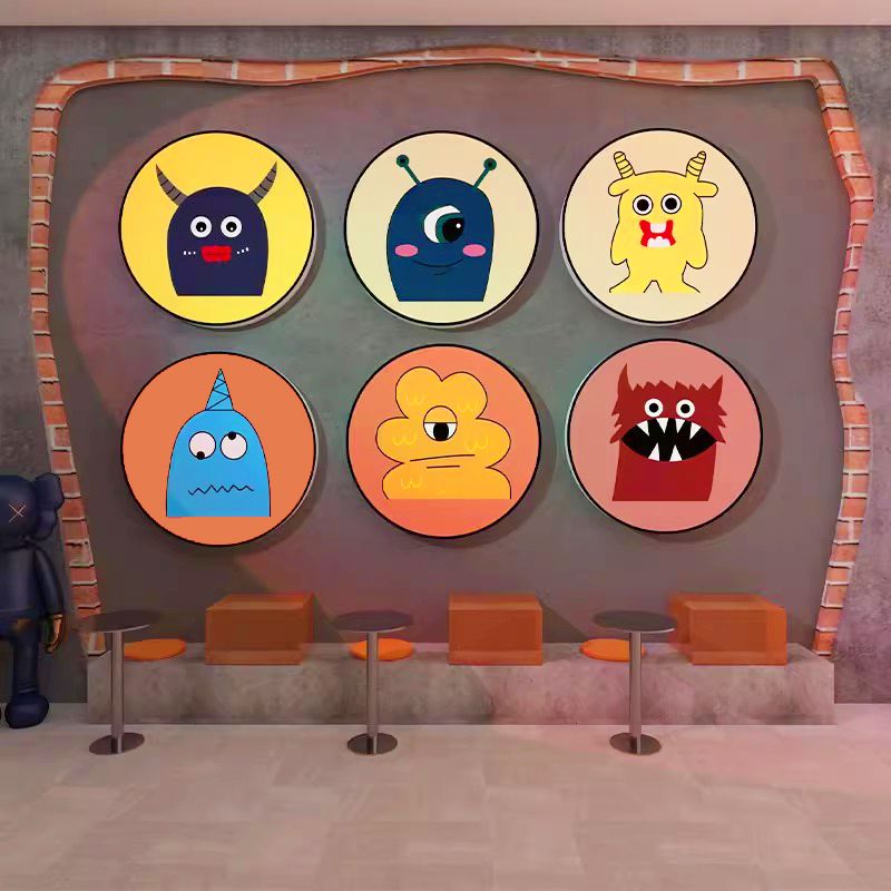  Tranh Fomex EPeBen dán tường nổi 3d Hình Quái vật một mắt decor trang trí Phòng cho bé, Phòng ngủ, Mẫu giáo 
