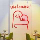  Tranh mica EPeBen dán tường nổi 3d hình Welcome! decor trang trí Quán Trà Sữa, Cửa Hàng 