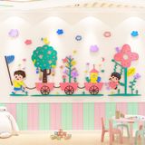  Tranh mica EPeBen dán tường nổi 3d hình Niềm vui của thiếu nhi decor trang trí Phòng ngủ cho bé, Phòng học Mẫu giáo, Chân Tường 