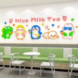 Tranh mica EPeBen dán tường nổi 3d hình Nice Milk Tea decor trang trí Quán Trà Sữa, Quán Nước 