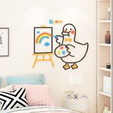  Tranh mica EPeBen dán tường nổi 3d hình Những chú vịt vui vẻ decor trang trí Cửa hàng, Phòng khách, Phòng ngủ cho bé 