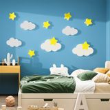  Tranh Fomex EPeBen dán tường nổi 3d Hình Mây và sao decor trang trí Phòng cho bé, Phòng ngủ, Phòng khách, Mẫu giáo 