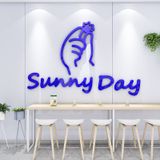  Tranh mica EPeBen dán tường nổi 3d hình sticker icon Smile Sunnyday Good luck trang trí Quán Cafe, Cửa Hàng Làm Bánh 