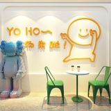  Tranh mica EPeBen dán tường nổi 3d hình Yo Ho decor trang trí Cửa Hàng, Chụp Ảnh 