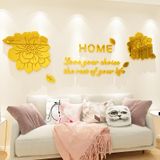  Tranh mica EPeBen dán tường nổi 3d hình Hoa Mẫu Đơn tráng gương vàng bạc decor trang trí Phòng Khách, Phòng Ngủ 