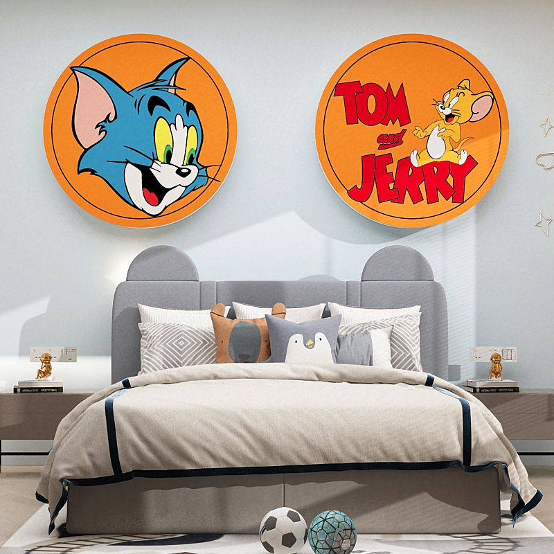  Tranh Fomex EPeBen dán tường nổi 3d Hình Tom và Jerry decor trang trí Phòng ngủ, Phòng khách, Phòng cho bé, Mẫu giáo 
