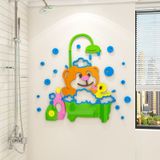  Tranh mica EPeBen dán tường nổi 3d Giờ tắm thư giãn trang trí Phòng cho bé, Phòng tắm 