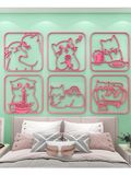  Tranh mica nổi 3d dán tường Mèo sinh hoạt đáng yêu hello trang trí Dán Cửa hàng, Shop Quần Áo, phòng ngủ, trà sữa 