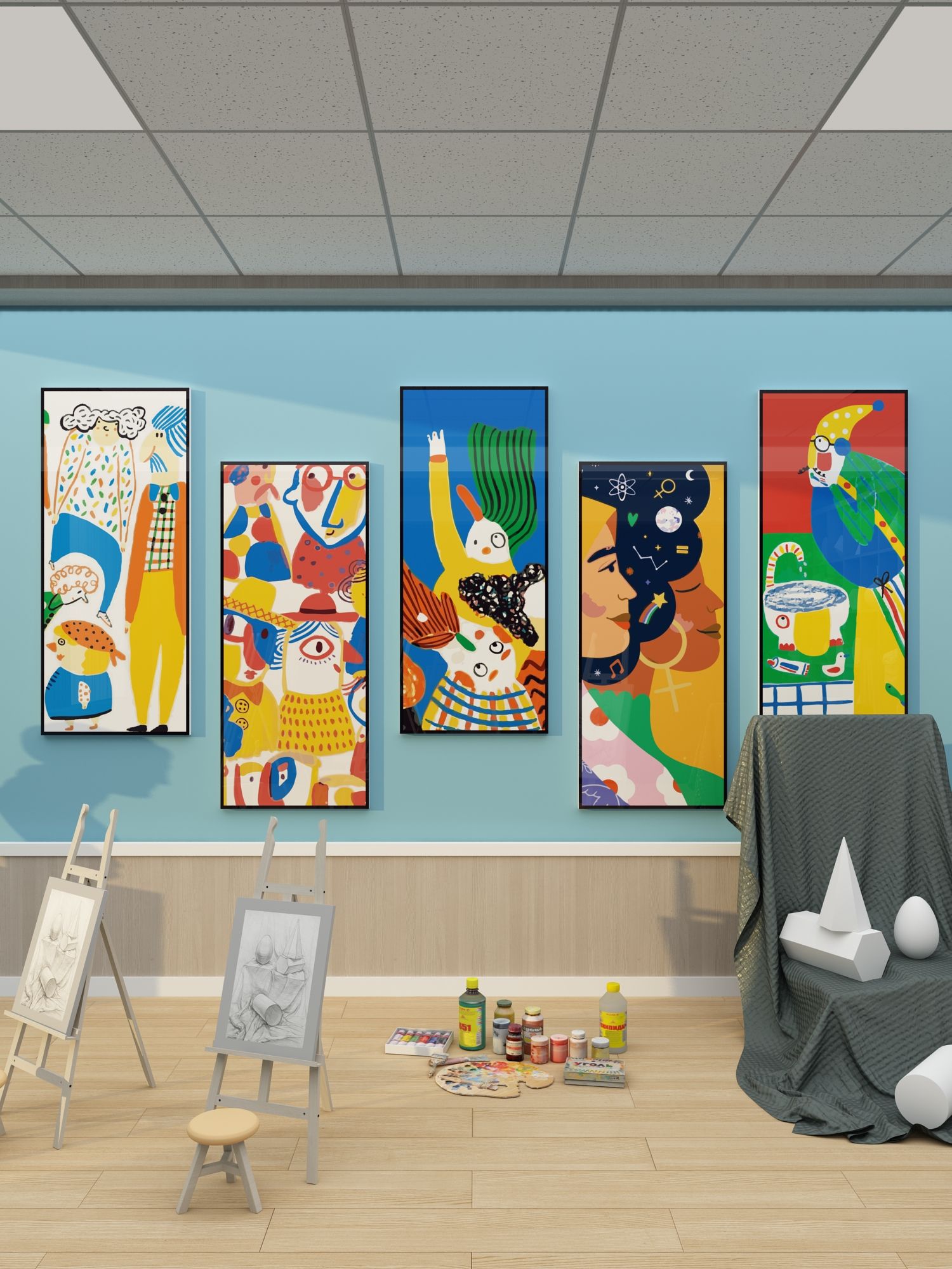  Tranh Fomex EPeBen dán tường nổi 3d Hình Nghệ Thuật Trừu Tượng Decor Trang Trí Cửa Hàng, Quán Ăn, Địa Điểm Kinh Doanh 