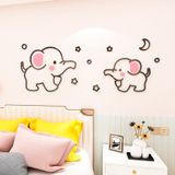  Tranh mica EPeBen dán tường nổi 3d hình dán voi mẹ và voi con đáng yêu decor trang trí Phòng ngủ cho bé, Phòng học 