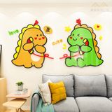  Tranh mica EPeBen dán tường nổi 3d hình Khủng Long Vịt Dễ Thương Bắn Tim biu, trang trí Mẫu Giáo, cửa hàng, Phòng cho bé 