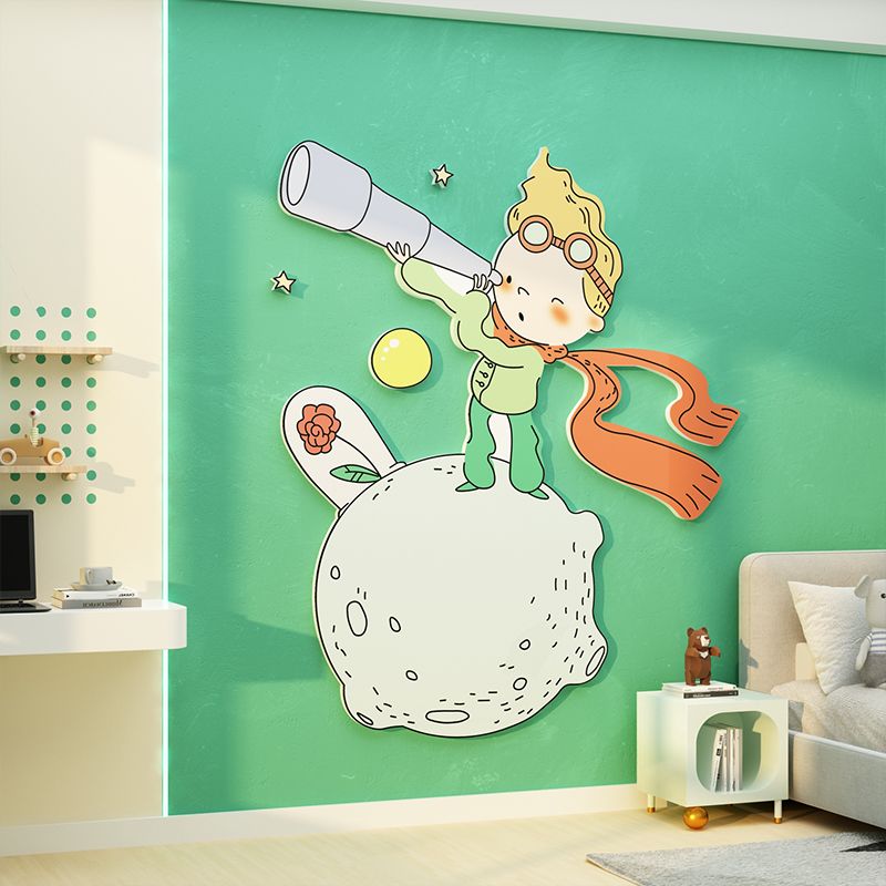  Tranh Fomex EPeBen dán tường nổi 3d Hình Hoàng Tử Bé Decor Trang Trí Phòng Ngủ Bé Trai Tường Đầu Giường 