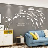  Tranh mica EPeBen dán tường nổi 3d Hình đàn cá decor trang trí Phòng khách, Phòng bếp, Phòng làm việc, Phòng tắm 