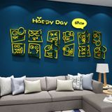  Tranh mica EPeBen dán tường nổi 3d hình Happy Day decor trang trí Quán Cafe, Trà Sữa 