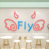  Tranh mica EPeBen dán tường nổi 3d hình Đôi Cánh Fly decor trang trí Quán Trà Sữa, Trà Chanh 