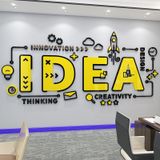  Tranh mica EPeBen dán tường nổi 3d hình Khẩu Hiệu khởi nghiệp ý tưởng start up idea decor trang trí Văn Phòng, Công Ty 