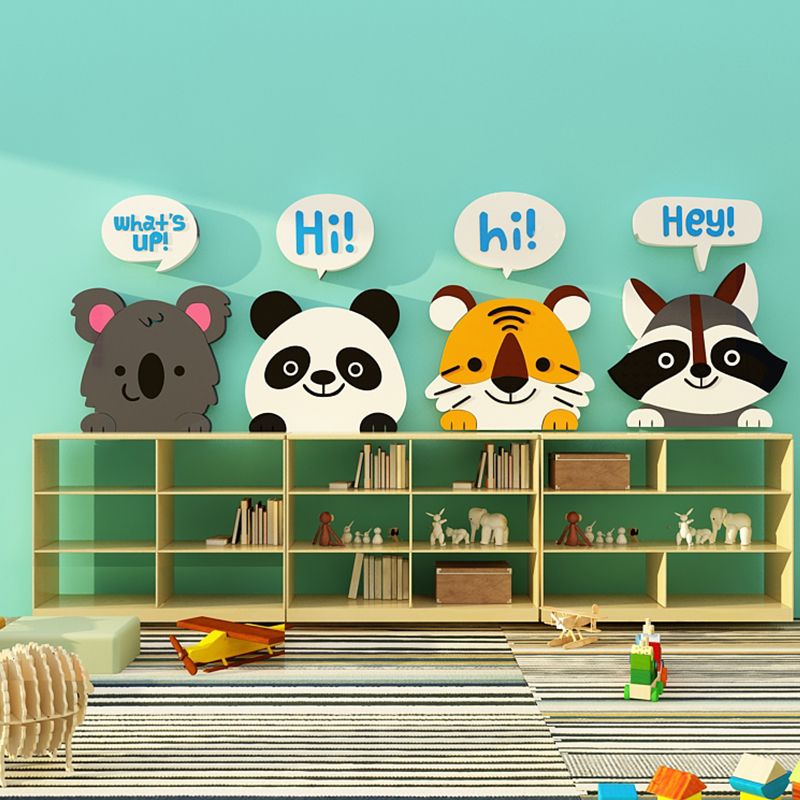  Tranh Fomex EPeBen dán tường nổi 3d Hình Lời chào từ thế giới động vật decor trang trí Phòng ngủ cho bé, Lớp học mầm non 