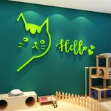  Tranh mica EPeBen dán tường nổi 3d hình Chú Mèo Hello decor trang trí Cửa Hàng, Quán Nước 