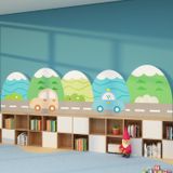  Tranh Fomex EPeBen dán tường nổi 3d Hình Ô tô đi trên cao tốc decor trang trí Phòng ngủ cho bé, Mầm Non, Phòng Khách 
