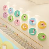  Tranh Fomex EPeBen dán tường nổi 3d Hình Cô Gái Tập Yoga decor trang trí Phòng Thể Dục,Phòng Yoga,Phòng Gym 