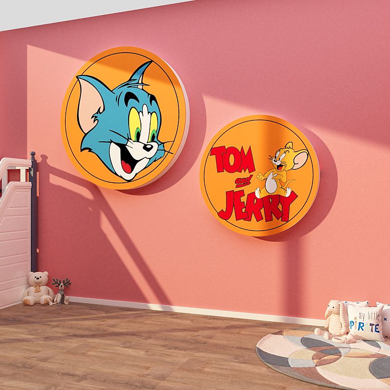  Tranh Fomex EPeBen dán tường nổi 3d Hình Tom và Jerry decor trang trí Phòng ngủ, Phòng khách, Phòng cho bé, Mẫu giáo 