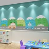  Tranh Fomex EPeBen dán tường nổi 3d Hình Ô tô đi trên cao tốc decor trang trí Phòng ngủ cho bé, Mầm Non, Phòng Khách 