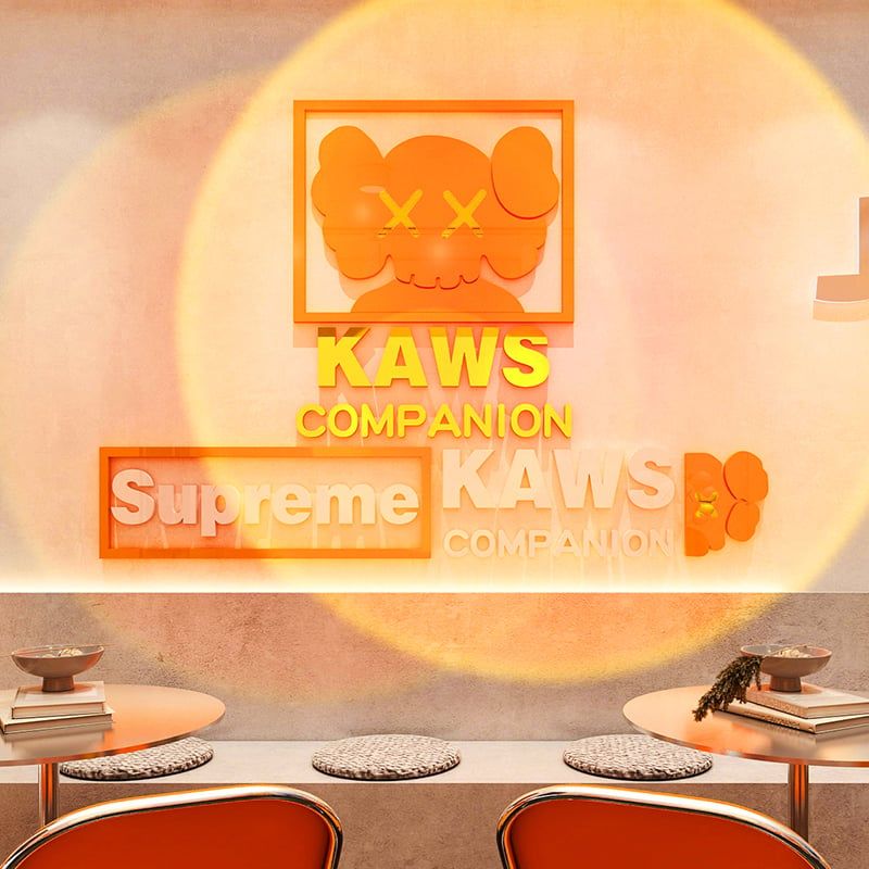  Tranh mica dán tường EPeBe hình KAWS Companion Supreme decor trang trí Phòng cho bé, Phòng khách, Phòng ngủ, Cửa hàng 