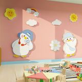 Tranh Fomex EPeBen dán tường nổi 3d Hình vịt con dễ thương decor trang trí Phòng cho bé, Phòng ngủ, Mầm Non, Phòng Khách 