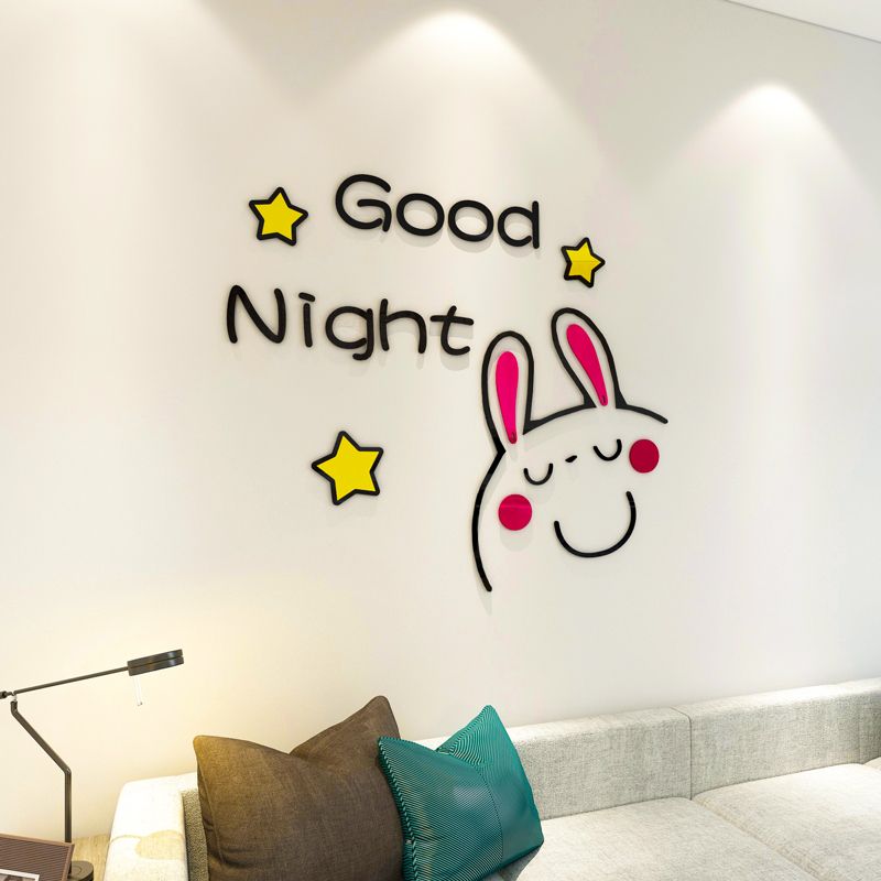  Tranh mica EPeBen dán tường nổi 3d hình Con Thỏ decor trang trí Phòng Cho Bé, Đầu Giường 