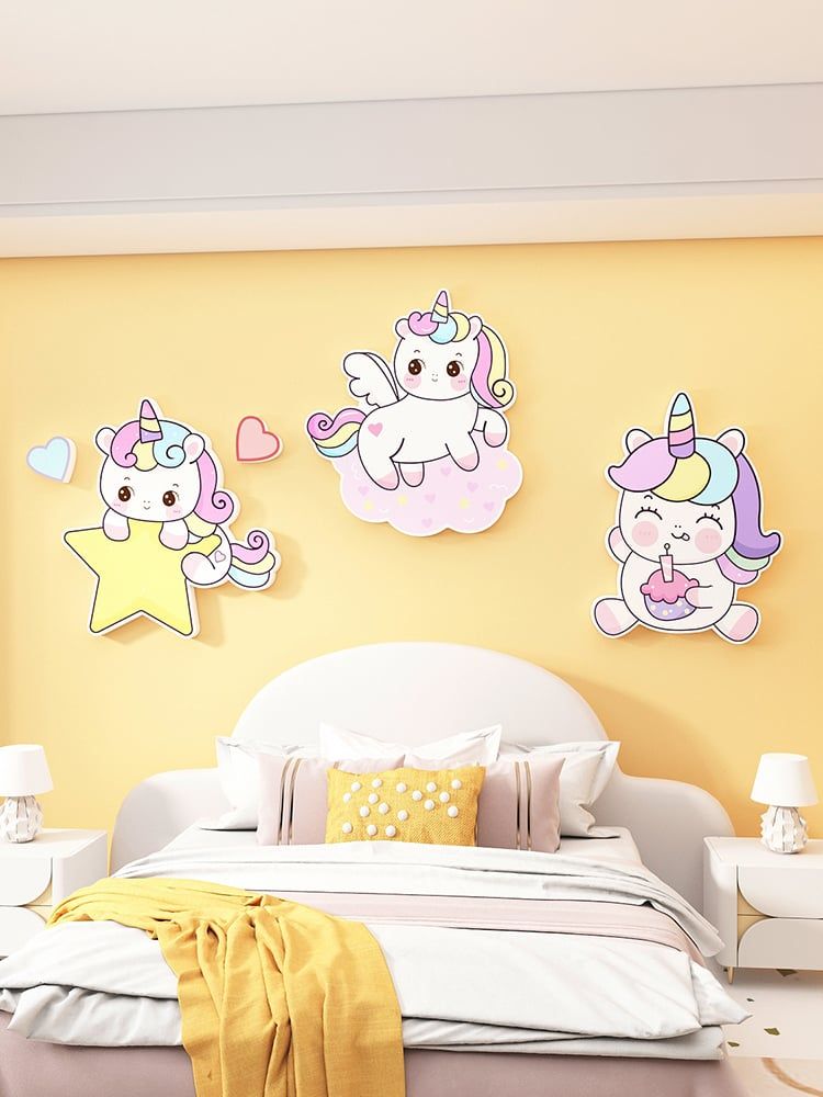  Tranh Fomex EPeBen dán tường nổi 3d Hình Kỳ Lân Dễ Thương Decor Trang Trí Phòng Cho Bé Phòng Ngủ Bé Gái 