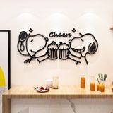  Tranh mica EPeBen dán tường nổi 3d hình Chú chó Snoopy vui nhộn decor trang trí Phòng ngủ cho bé, Phòng khách, Mẫu giáo 