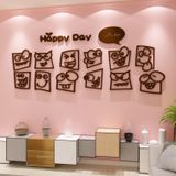  Tranh mica EPeBen dán tường nổi 3d hình Happy Day decor trang trí Quán Cafe, Trà Sữa 