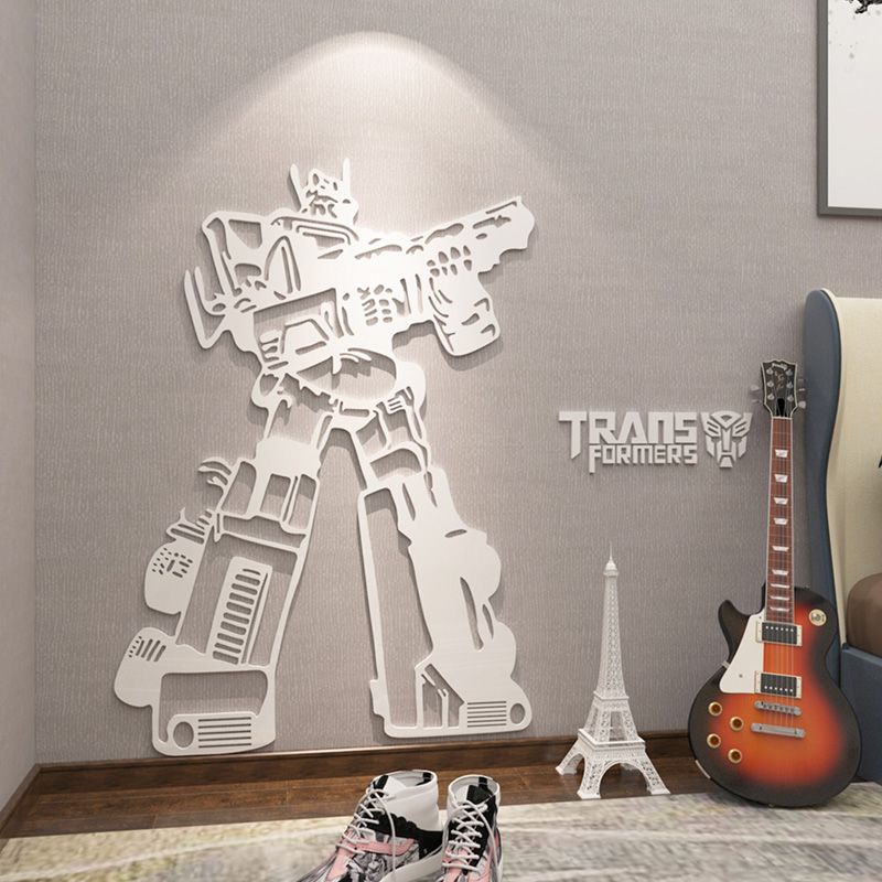  Tranh mica EPeBen dán tường nổi 3d Robot biến hình trang trí Phòng cho bé, Phòng khách 