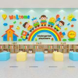  Tranh mica EPeBen dán tường nổi 3d hình Welcome Cầu vồng, Chào Mừng decor trang trí Mẫu Giáo, Mầm Non 