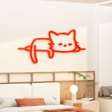  Tranh mica EPeBen dán tường nổi 3d Chú mèo lười trang trí Phòng cho bé, Phòng khách 
