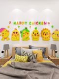  Tranh mica nổi 3d dán tường Các Con Vật chó mèo gà thỏ và Các Bé happy cats animal trang trí Mầm Non, Mẫu Giáo - EPeBen 