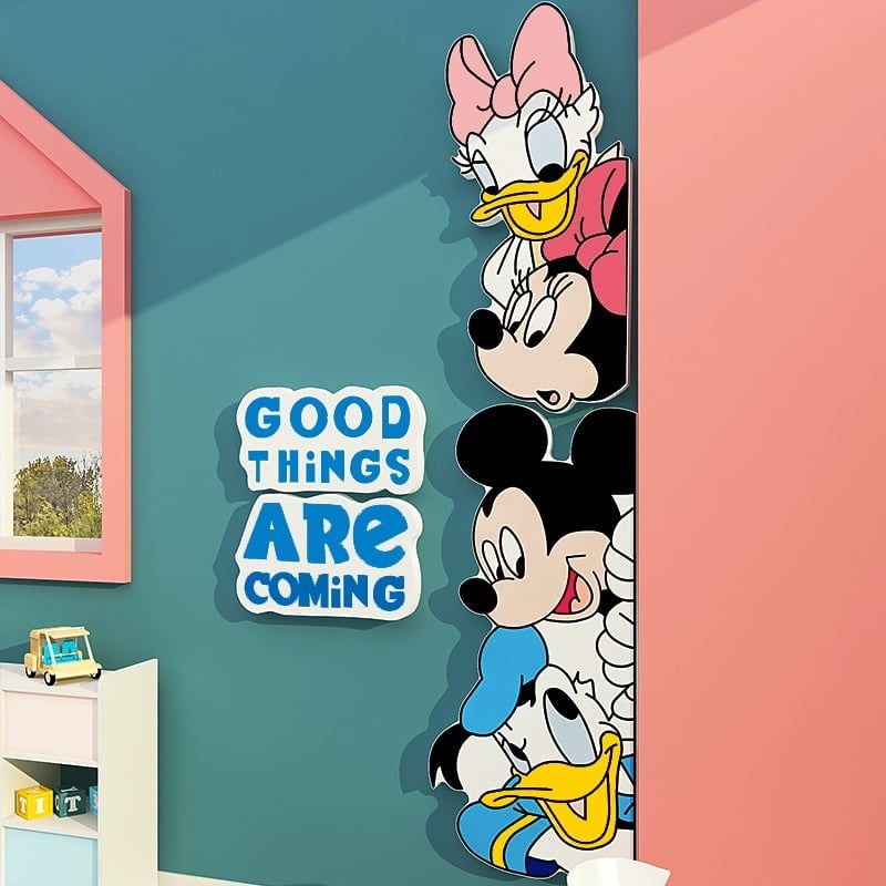  Tranh Fomex EPeBen dán tường nổi 3d Hình Vịt Donald Chuột Mickey decor trang trí Phòng ngủ cho bé, Phòng khách, Mẫu giáo 