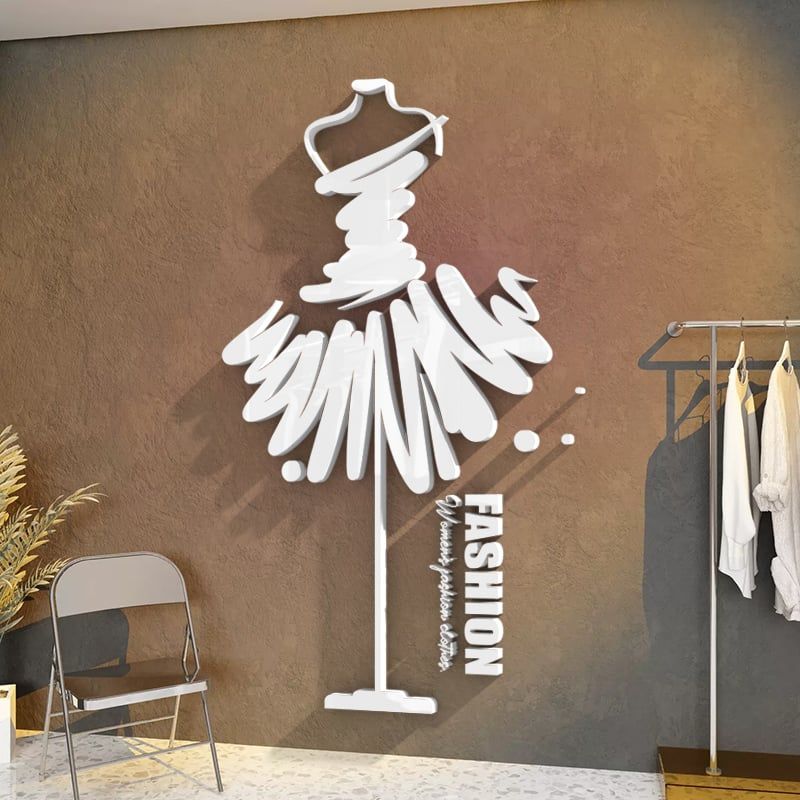  Tranh mica EPeBen dán tường nổi 3d hình Fashion Women decor trang trí Cửa Hàng, Shop Thời Trang 