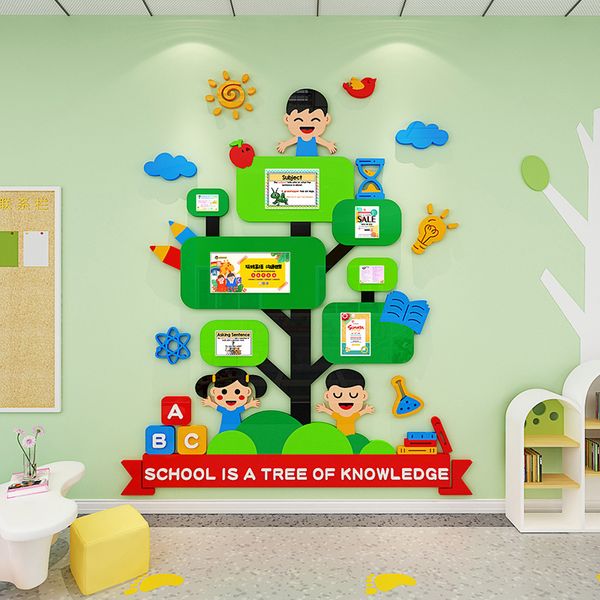  Tranh mica EPeBen dán tường nổi 3d hình Cây học tập trang trí mica trang trí Phòng ngủ cho bé, Mẫu giáo, Phòng học 