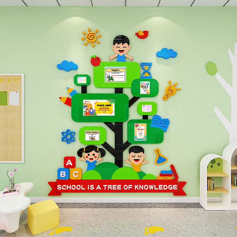  Tranh mica EPeBen dán tường nổi 3d hình Cây học tập trang trí mica trang trí Phòng ngủ cho bé, Mẫu giáo, Phòng học 