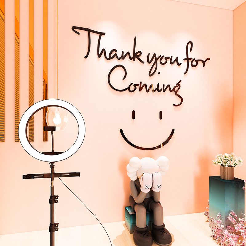  Tranh mica EPeBen dán tường nổi 3d hình Thank You For Coming decor trang trí Cửa Hàng, Quán Trà Sữa 