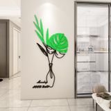  Tranh mica EPeBen dán tường nổi 3d hình dán trang trí Chậu Hoa, Chậu Xương Rồng decor trang trí nhà, dán cửa ra vào 