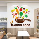  Tranh mica EPeBen dán tường nổi 3d Hình chế biến món ăn decor trang trí Phòng bếp, Phòng ăn, Cửa hàng, Phòng cho bé 