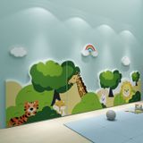  Tranh Fomex EPeBen dán tường nổi 3d Hình Muôn Thú Trong Rừng decor trang trí Phòng ngủ, Phòng khách, Mẫu giáo 