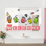  Tranh mica EPeBen dán tường nổi 3d hình Welcome Trà Sữa decor trang trí Cửa Hàng, Quán Nước 