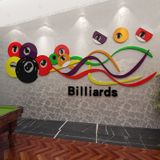  Tranh mica EPeBen dán tường nổi 3d hình chùm Bóng Bida decor trang trí Quán Bida, CLB Bida, billiard 